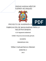 fabricacion de maquinas para mineria.doc