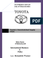 Toyota's Overstretched Supply Chain