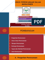 Fungsi Perencanaan Dalam Manajemen