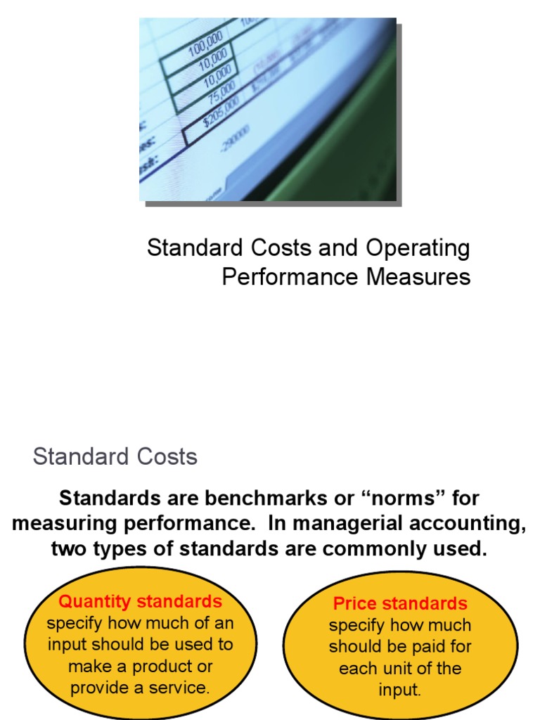 Standard Costs and Operating Performance Measures | PDF | Labour ...