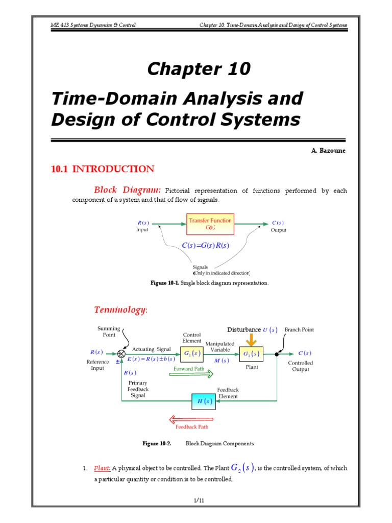 Time-Domain Analysis and Design of Control Systems PDF | PDF ...