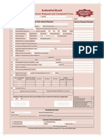 Customer Request and Complaint Form: Please Tick Relevant Request Service Request Number