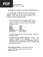 Affidavit Change Color