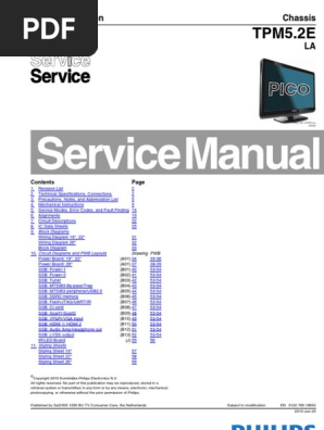 Philips Chassis Tpm5 2e La Pdf Soldering Television