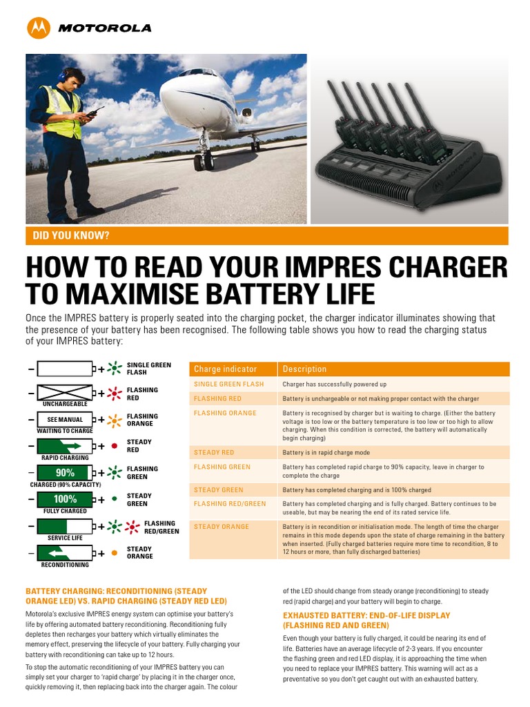 Understanding IMPRES Charger Indicators | PDF | Battery Charger ...