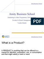 Amity Business School: Marketing & Sales Programme, Iind Semester Product & Brand Management Varsha Khattri