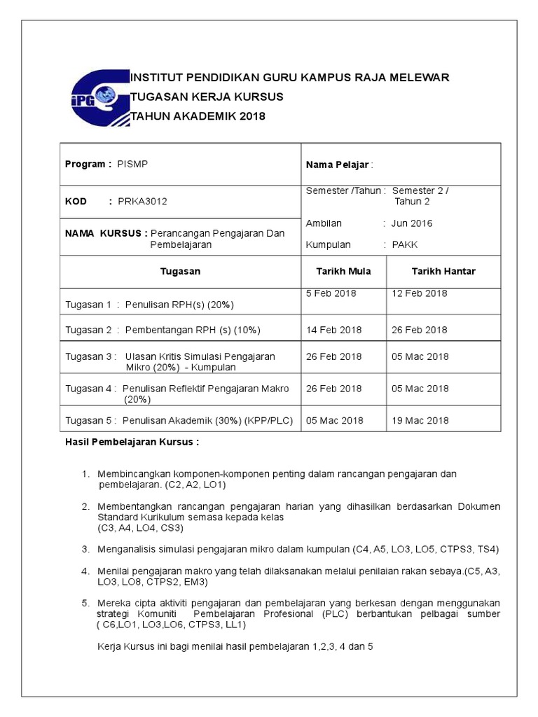 Soalan Projek Kkbi Prka3012 2017 Edaran Pelajar Pdf