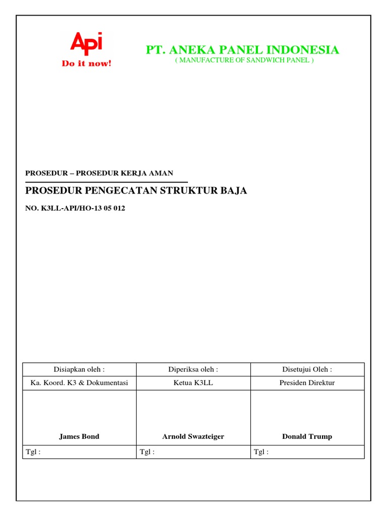 k3ll - Prosedur Pengecatan Struktur Baja | PDF