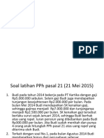 Soal Latihan PPH Pasal 21 (21 Mei 2015)