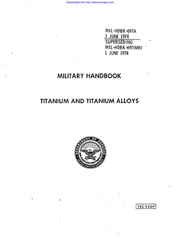Material Properties Handbook Magnesium Nickel and Titanium Alloys MIL