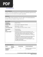 Resumes For Java Developer