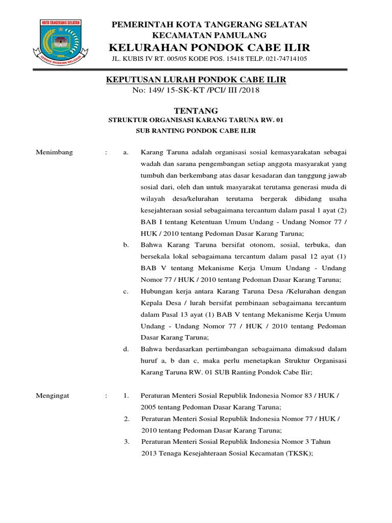 SK Baru Karang Taruna 2018