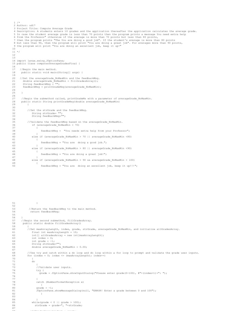 Computer Average Grades Final | PDF | Software Engineering | Computer ...