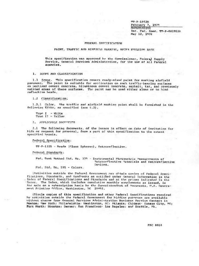 TT P 1952b Federal Specification | PDF