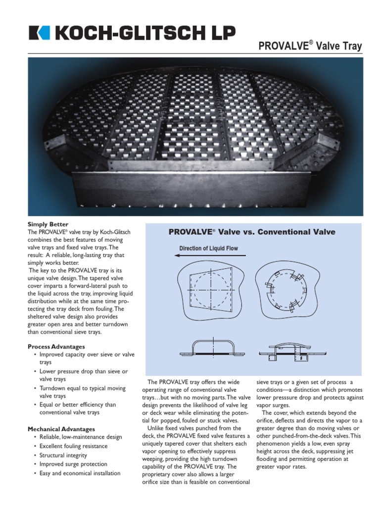 Provalve Valve Tray | PDF | Valve | Distillation