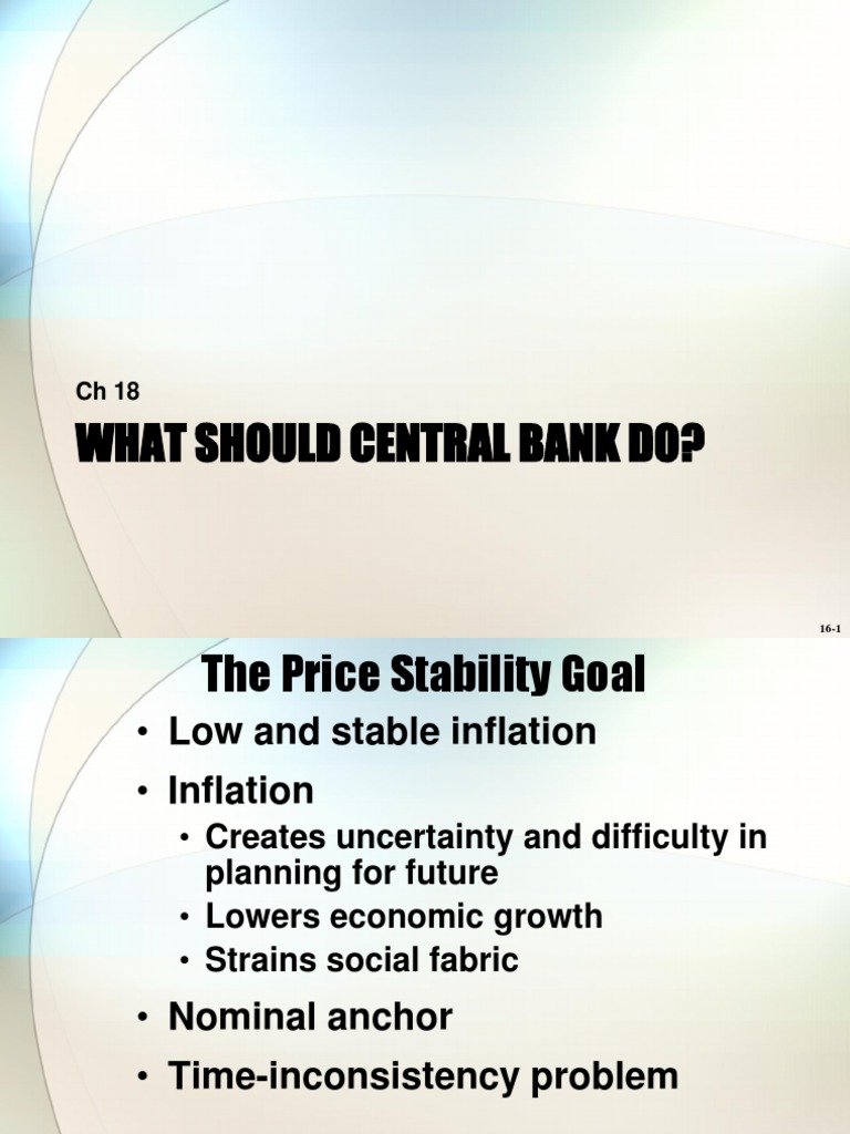 Central Bank Monetary Policy Guide | PDF | Money Supply | Inflation