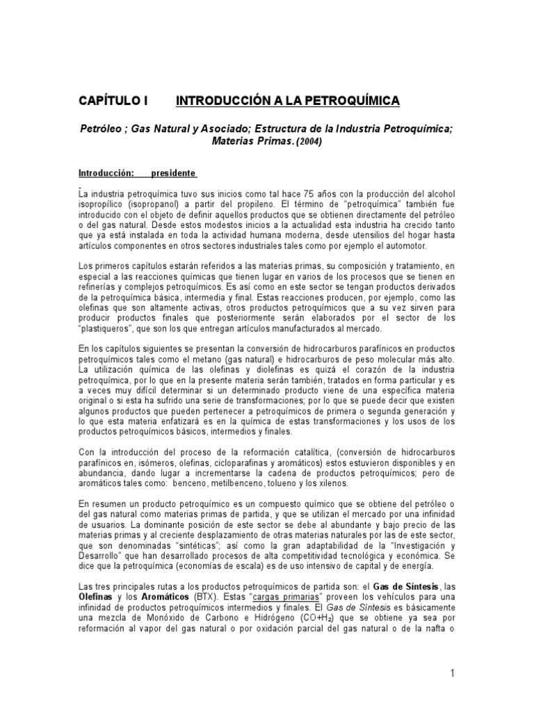 Introducción a la Industria Petroquímica | PDF | Gas natural licuado ...