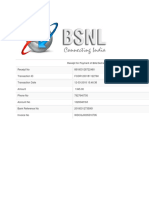 Receipt for Payment of Bills-bsnl