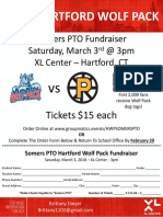 Somers PTO Fundraiser Saturday, March 3 at 3pm XL Center - Hartford, CT