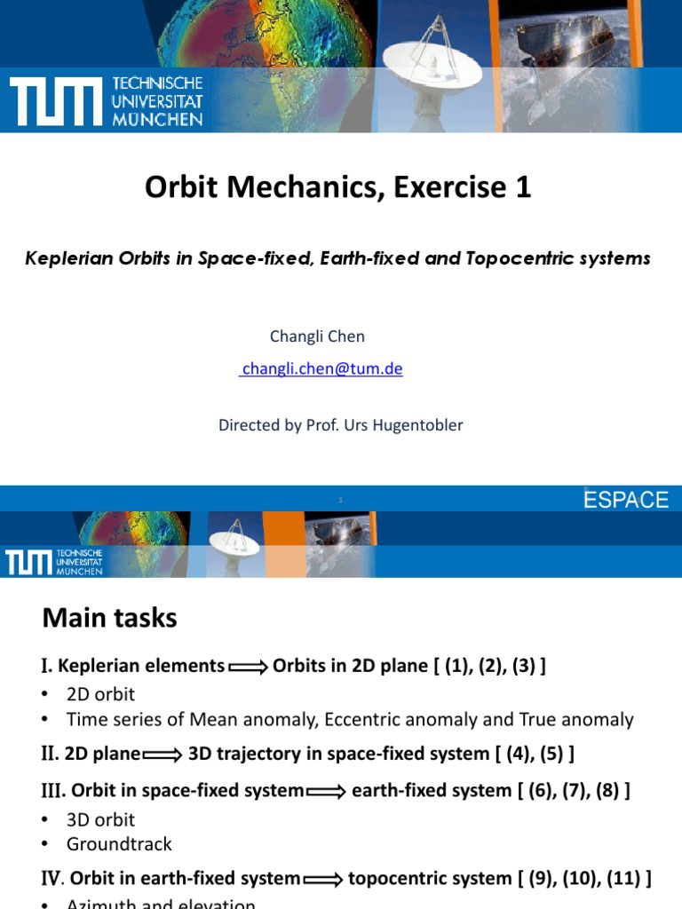 Keplerian Orbit Mechanics Exercises | PDF | Orbit | Outer Space