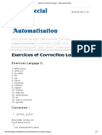 Exercices Et Correction Langage C - Special Automatisation