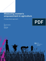 Measuring Women's Empowerment in Agriculture: A Streamlined Approach
