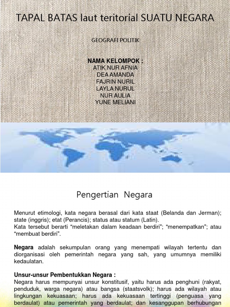 Kelompok 2 Tapal Batas Laut Teritorial Suatu Negara 1 1 Pdf