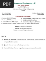 Unit III Wastewater Characteristics Primary Treatment 2017 by RB