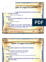 Basic Types of Legal Documents: - Deeds, Wills, Mortgages, Etc