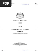 Statutory Declarations Act 1960 (Act 13)