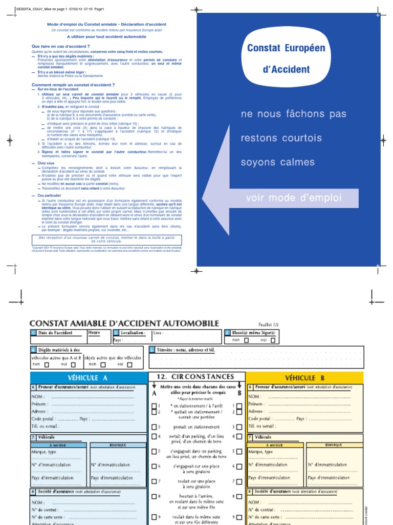 Constat Amiable Pdf Gmf | A CONSTAT AMIABLE DEGATS DES EAUX – ZRYT