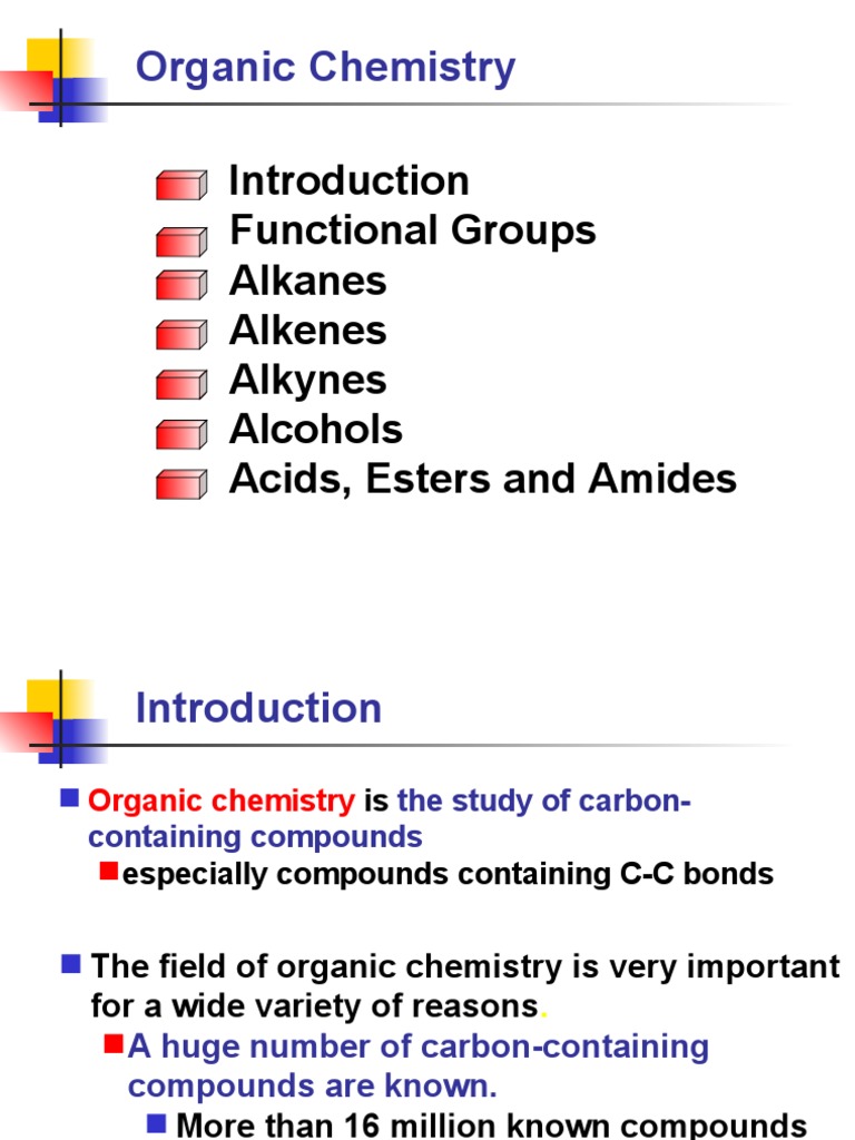 Functional Groups - Organic Chemistry | PDF | Alkane | Alkene