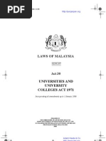 Universities and University Colleges Act 1971 (Act 30)