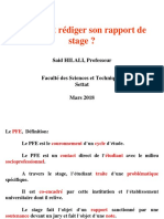 Support Comment Rédiger Son Rapport de Pfe, Said HILALI, Mars 2018 Fsts
