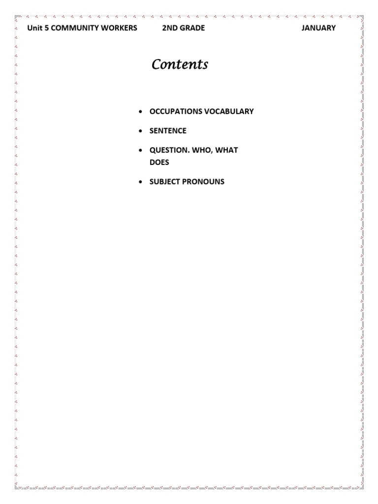 2nd Grade Community Workers | PDF | Home & Garden