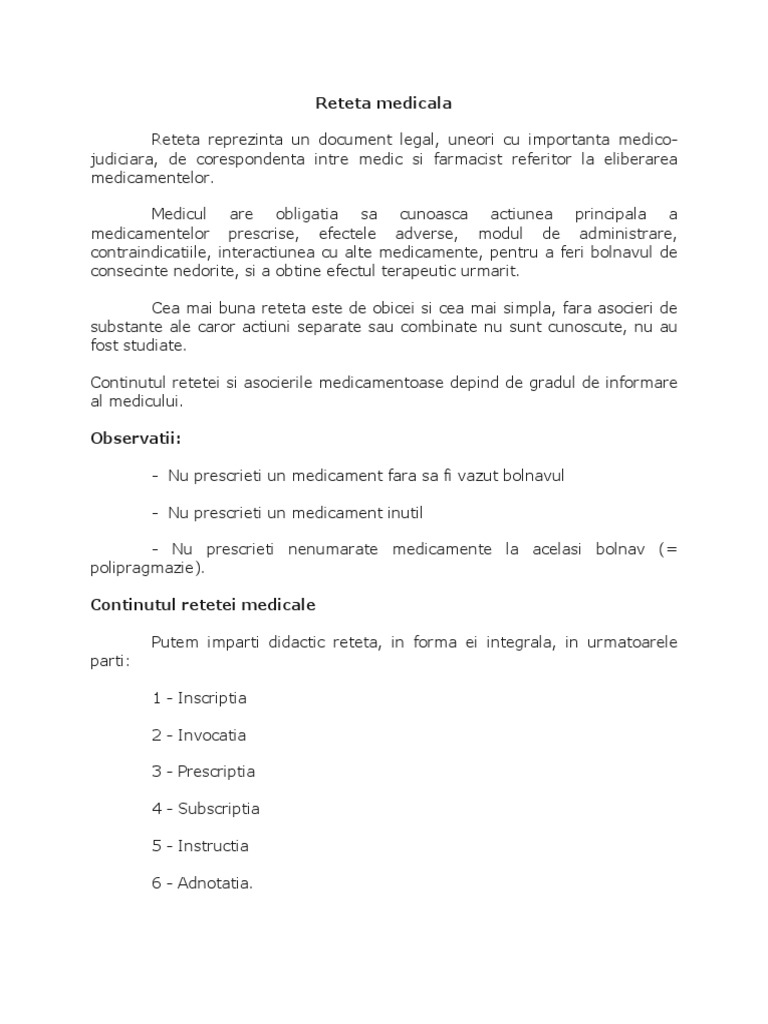 Reteta | PDF