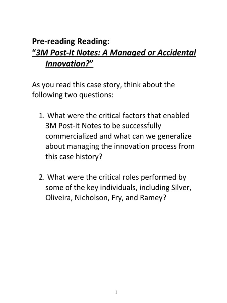 3M Post-it Notes: Innovation Journey | PDF | Adhesive | Business