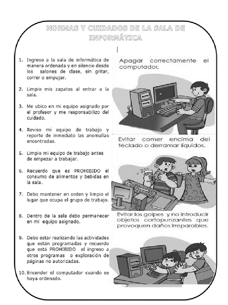 Normas Computación para La Sala de Cómputo | PDF