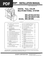 Instalation Manual - MX2010U - MX2310U - MX2610N-3110N-3610N