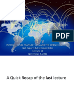 Lecture 12 Open Economy II