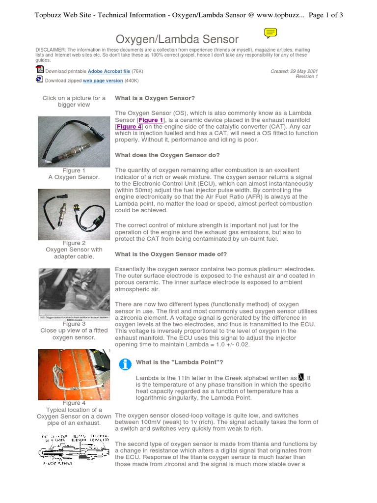 Oxygen-Lambda Sensor | PDF | Rotating Machines | Propulsion