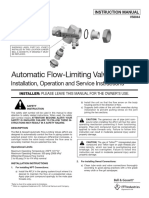 Automatic Flow-Limiting Valve: Installation, Operation and Service Instructions