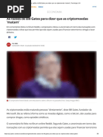 As Razões de Bill Gates Para Dizer Que as Criptomoedas 'Matam' _ Tecnologia _ G1