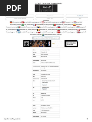Funktionierende fake kreditkartennummer deutschland