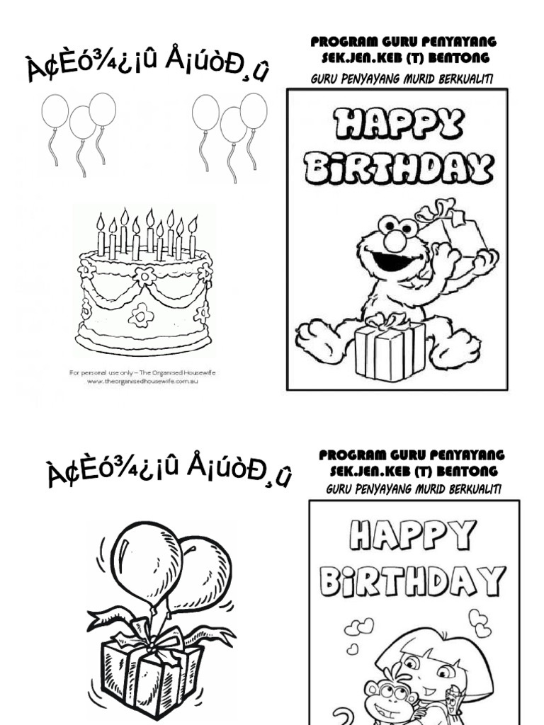 Contoh Kad Hari Jadi Pdf