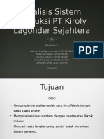 Presentasi Analisis Sistem Produksi PT Kiroly Lagonder Sejahtera
