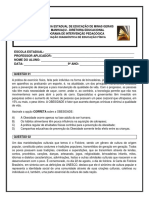 Avaliacao Diagnostica Ed Fisica 9º Ano PDF