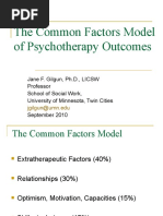 The Common Factors Model in Psychotherapy Outcomes