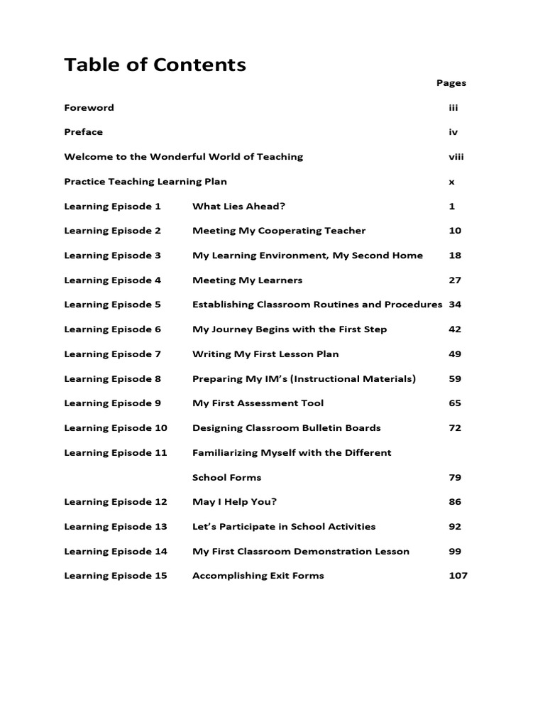 Practice Teaching Handbook and Portfolio | PDF | Lesson Plan | Teachers