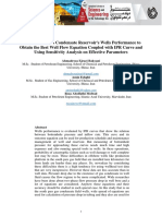 Simulation of gas condensate wells performance to obtain best flow equation